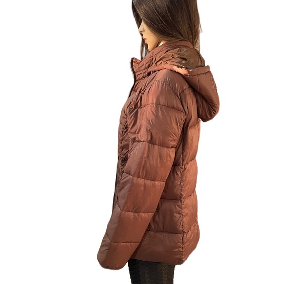 St. John’s Bay Brown Puffer Jacket, Soft and Comfortable - Picture 1 of 12